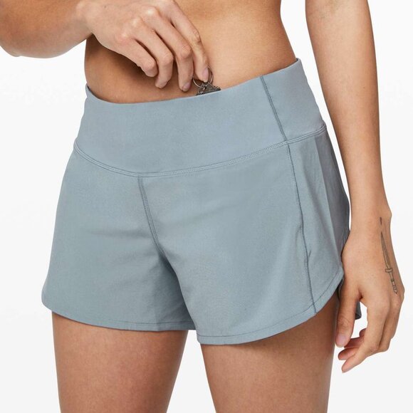 Lululemon Women's Speed Up Short Long *4" Updated Fit - Light Blue - Picture 3 of 11